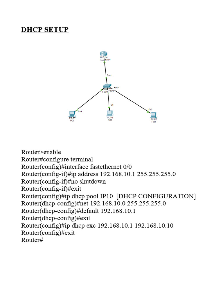DHCP Configuration | PDF