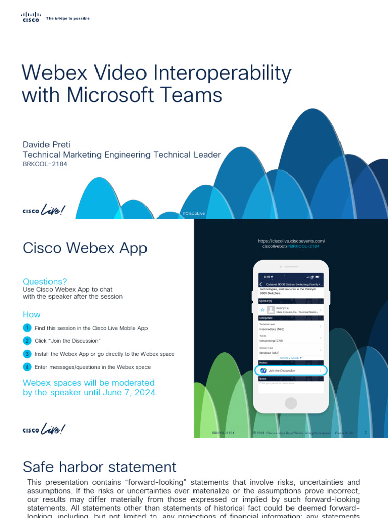 Webex VIMT - Presentation | PDF | Android (Operating System) | Computer ...