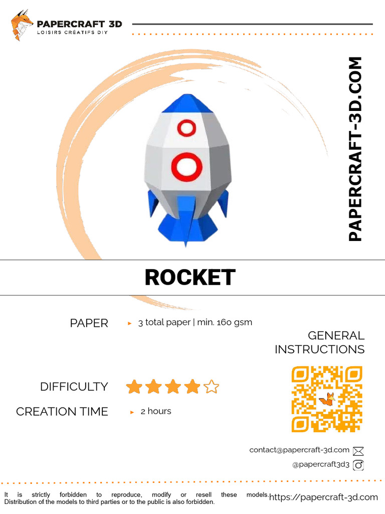 Rocket Free Papercraft Og7bqi | PDF