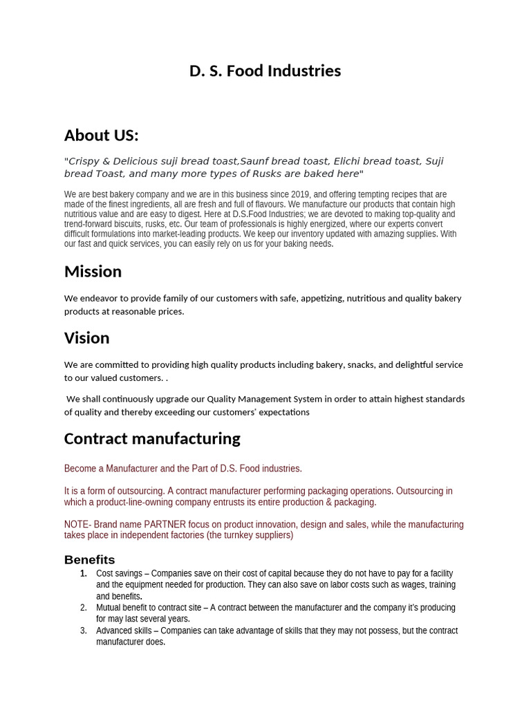 DS Food | PDF