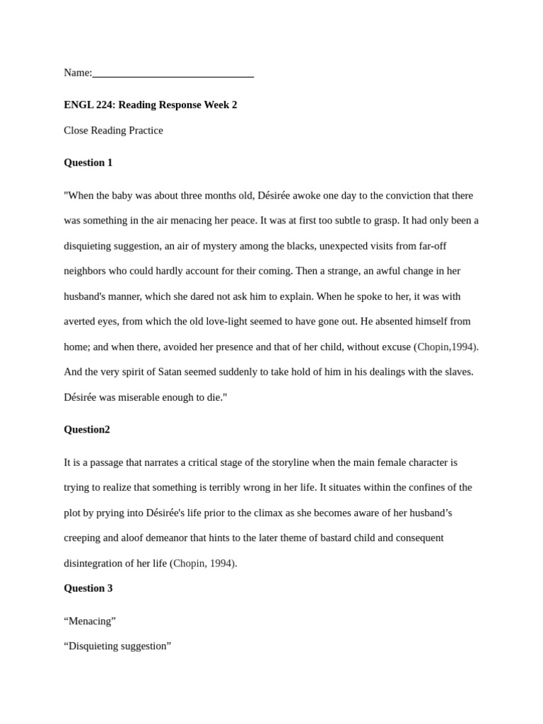 6834611-EnG 224week 2 Reading Response Template | PDF
