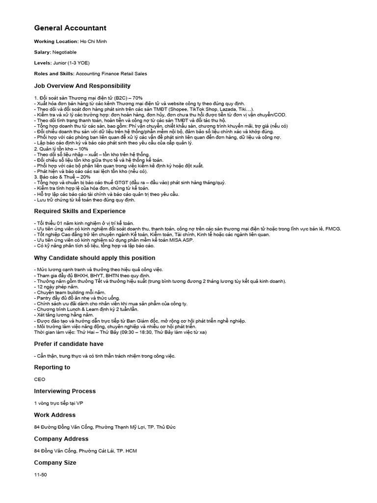 General Accountant | PDF