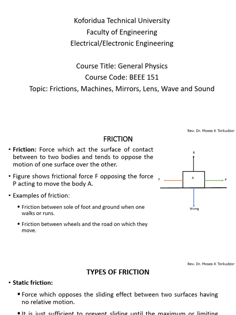 Friction, Machines, Waves and Sound 2 | PDF | Waves | Friction