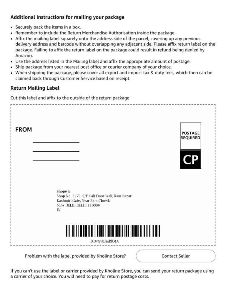 Online Return Center | PDF