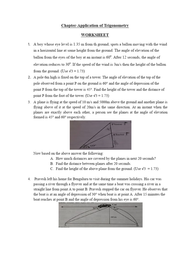 Application of Trigonometry | PDF