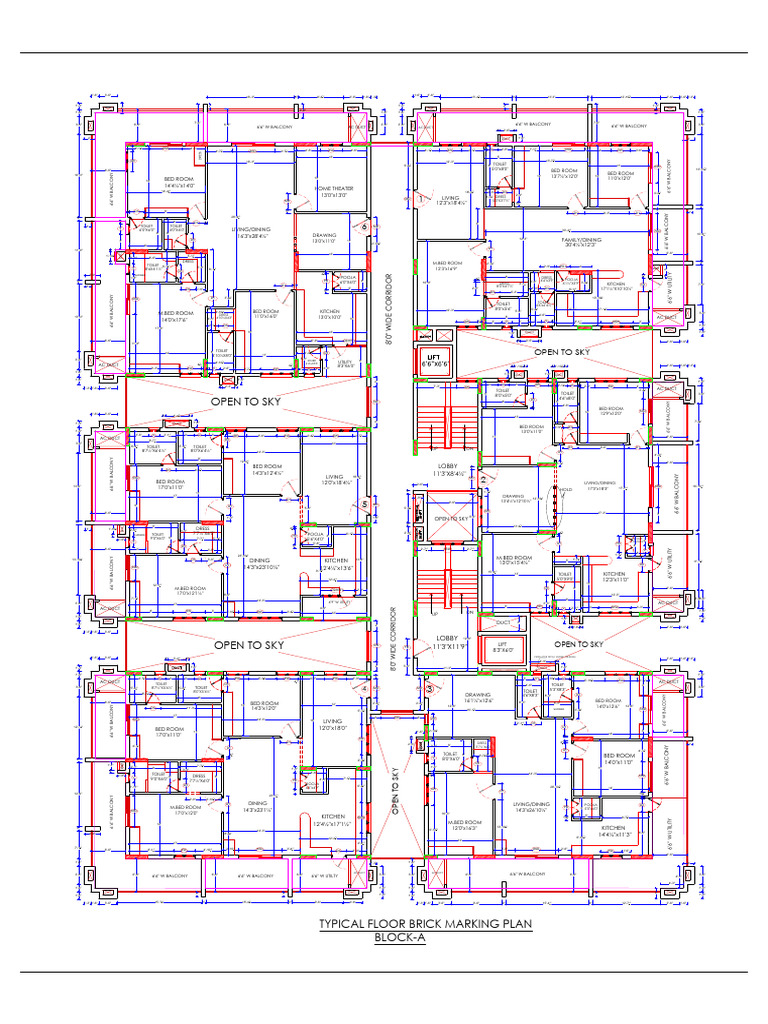 TYPICAL FLOOR PLAN For 6 Floor Building | PDF