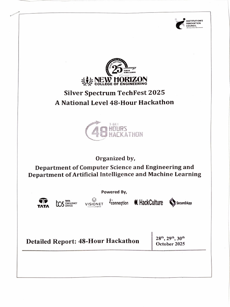 National Level 48 Hours Hackathon Report | PDF