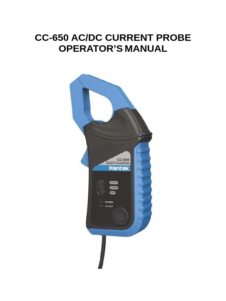 CC 650 Manual | PDF