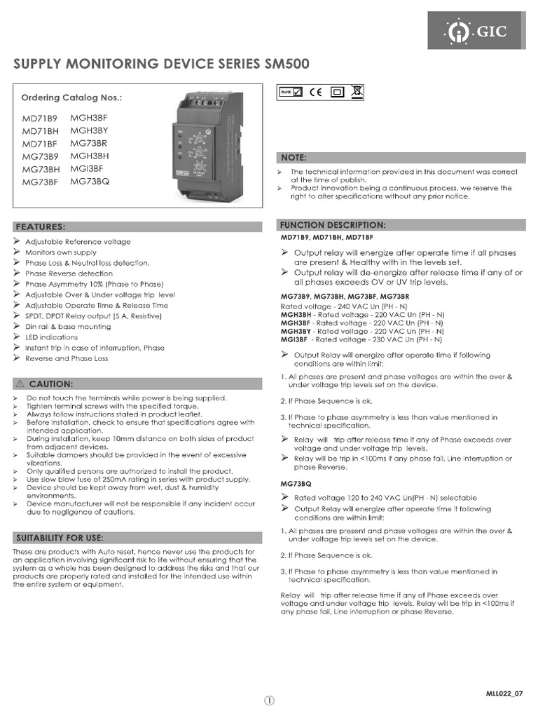Gic Sm500 Manual | PDF