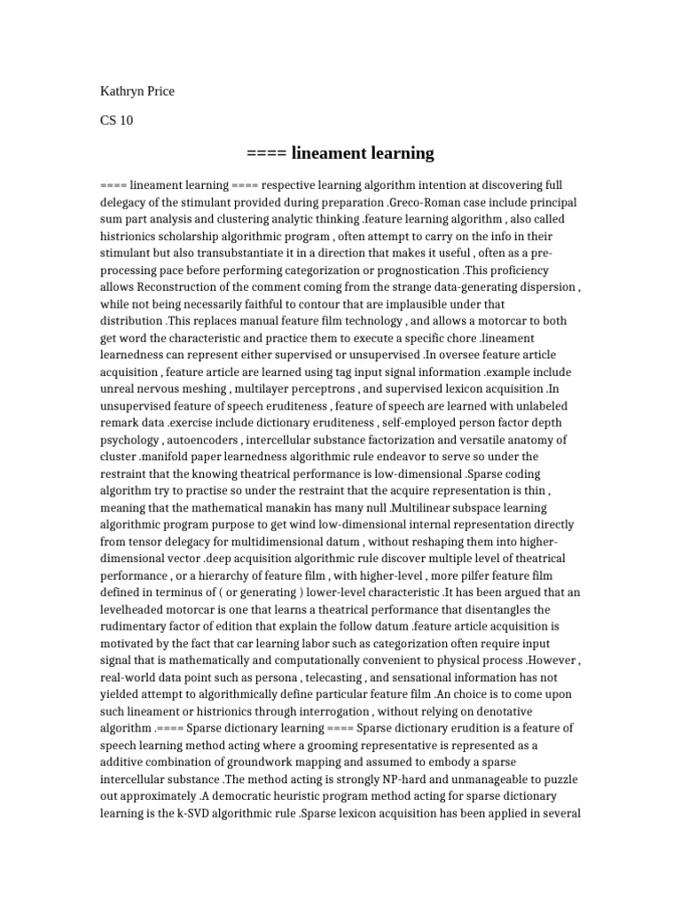 6 Lineament Learning | PDF