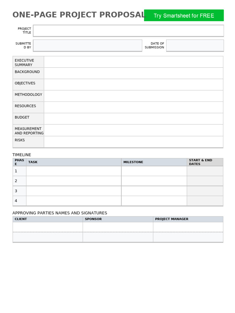 IC One Page Project Proposal Template 11785 WORD | PDF
