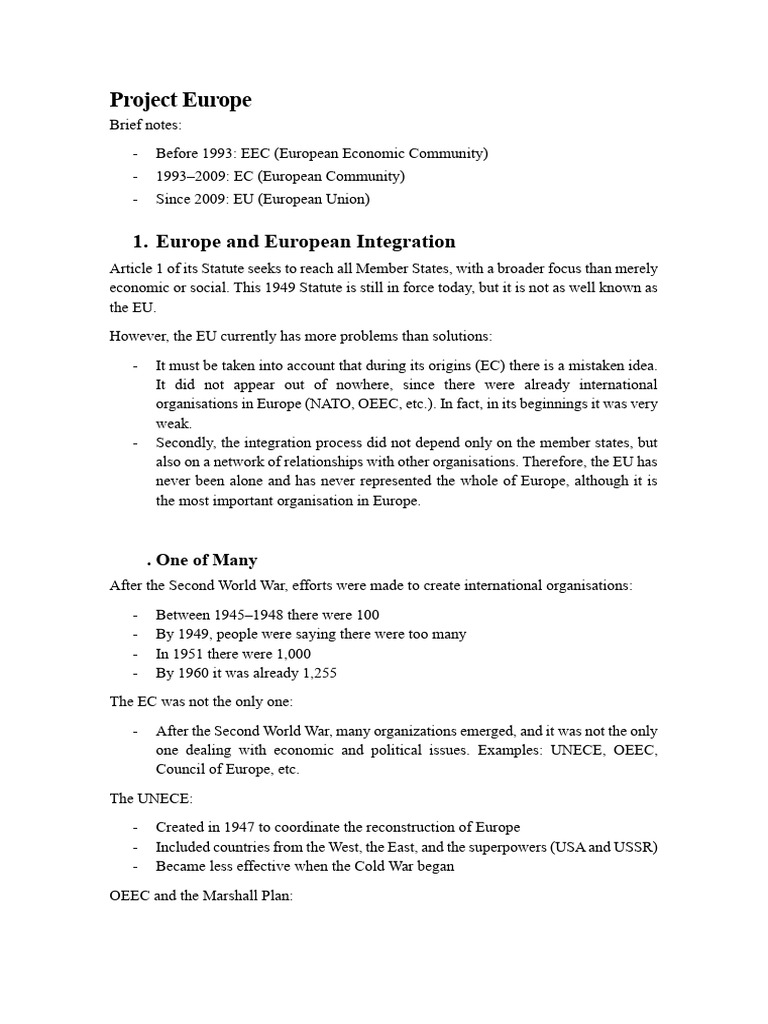 Project Europe - Imprimir | PDF