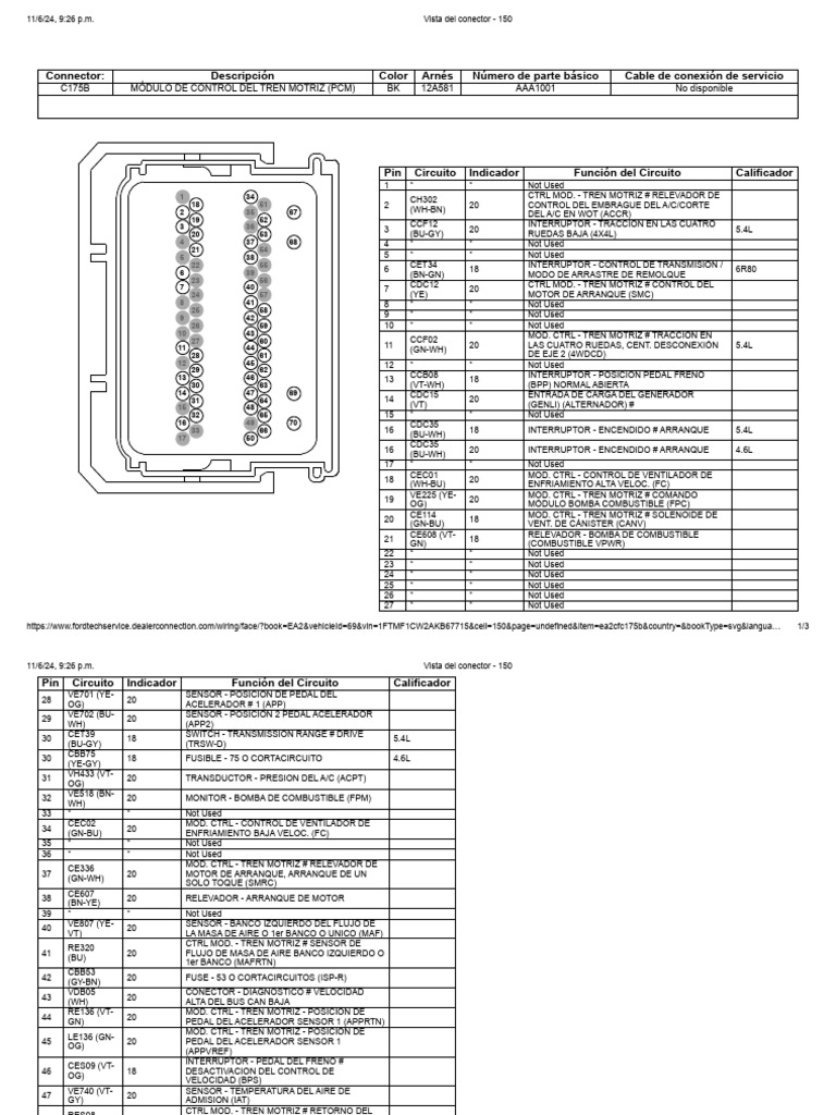 c175b - 4.6l Conector de Motor | PDF | Bienes manufacturados ...