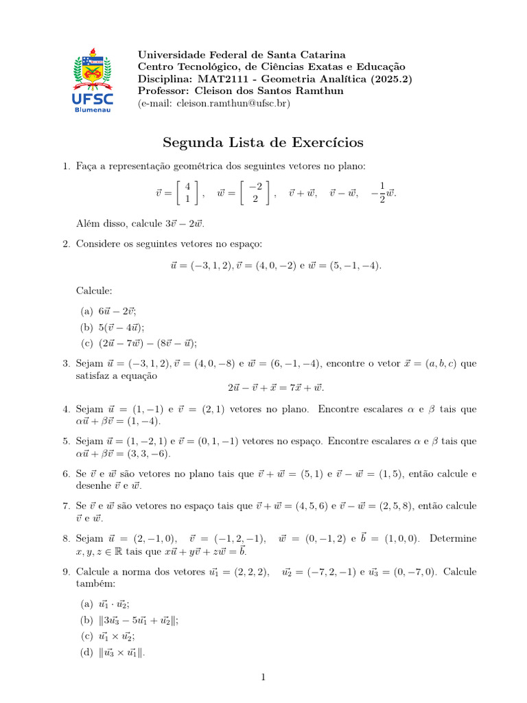 Lista de Exercícios 2 GA | PDF