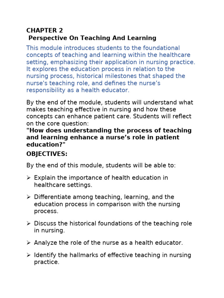 Jen Chapter 2 1 | PDF | Learning | Nursing