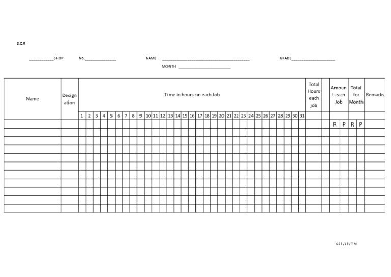 Muster Sheet Empty | PDF