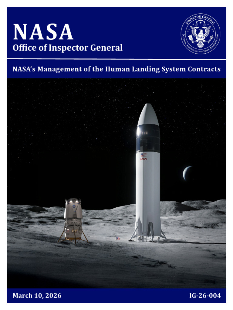 Final Report Ig 26 004 Nasas Management of The Human Landing System ...