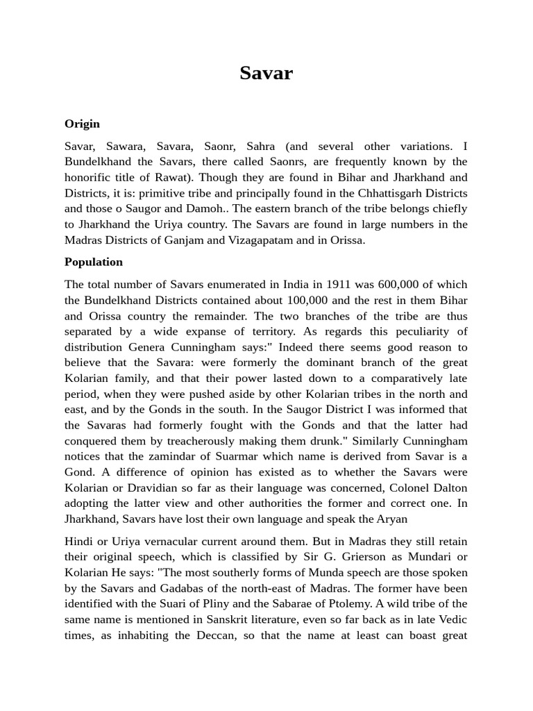 Savar | PDF