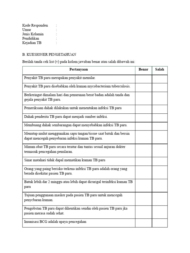 KUISIONER | PDF