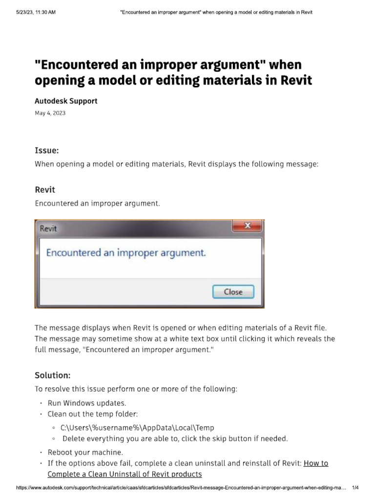Encountered An Improper Argument - When.. | PDF
