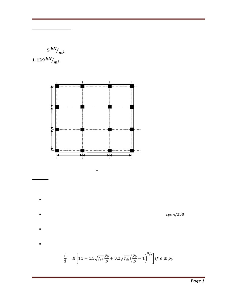 Design Example of Flat Slab by Equilavent Frame Method | PDF | Beam ...