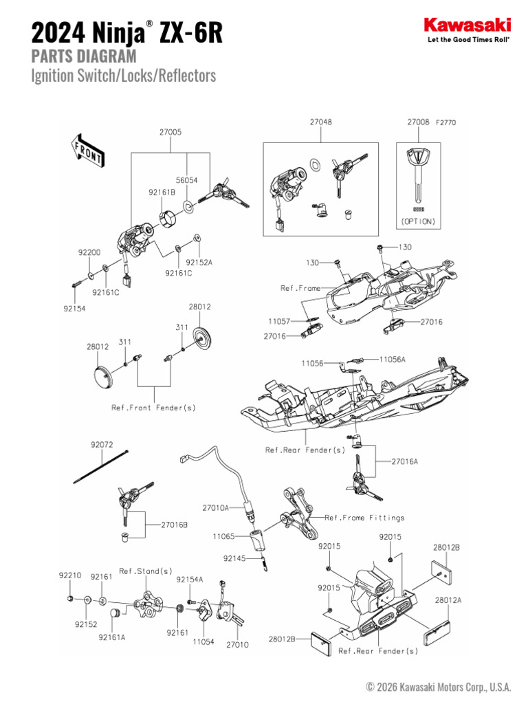 Kawasaki Ninja 636 2024 2024 Ninja® ZX-6R PARTS DIAGRAM Ignition