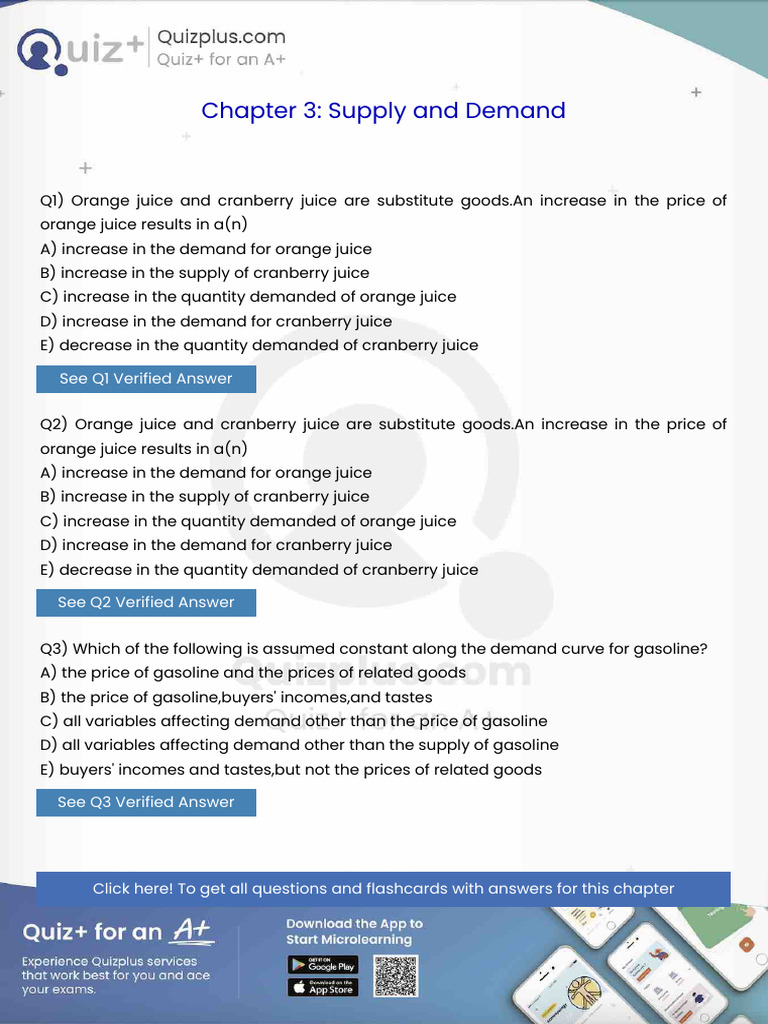 Orange Juice and Cranberry Juice Are Substitute Goodsan Increase in The ...
