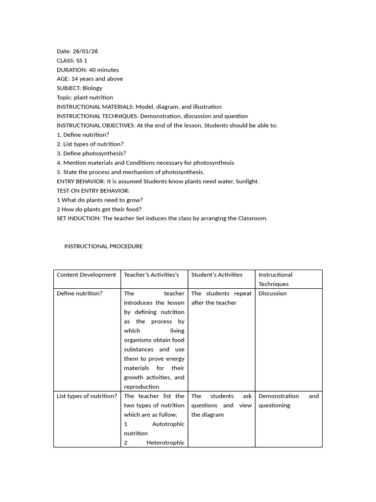 Edu 433 Assignment On Classroom Management | PDF | Photosynthesis ...