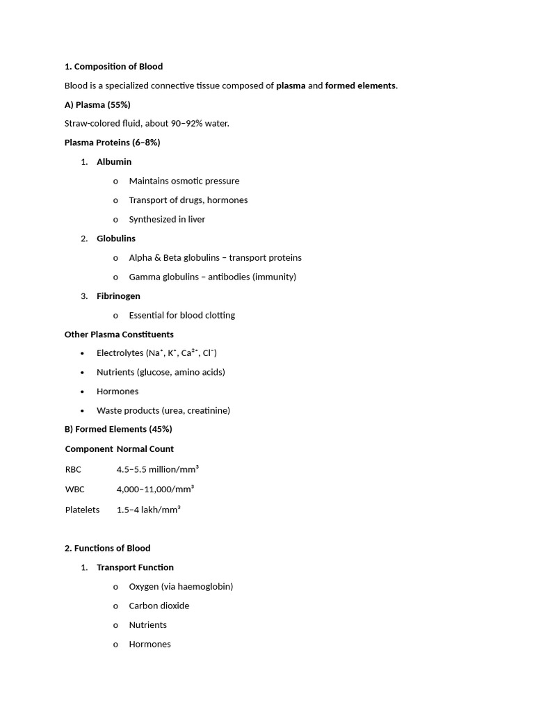 Blood | PDF | Hemoglobin | Coagulation
