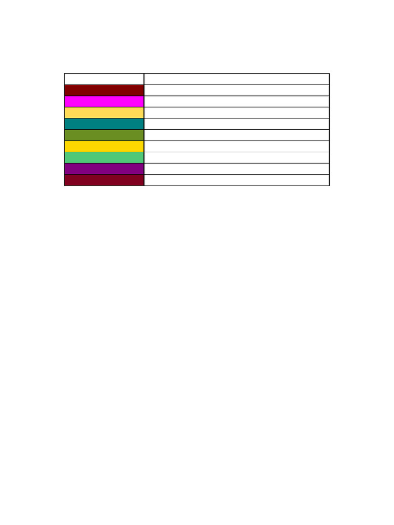 Colours List | PDF