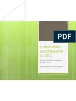 Sustainability and Research at UBC