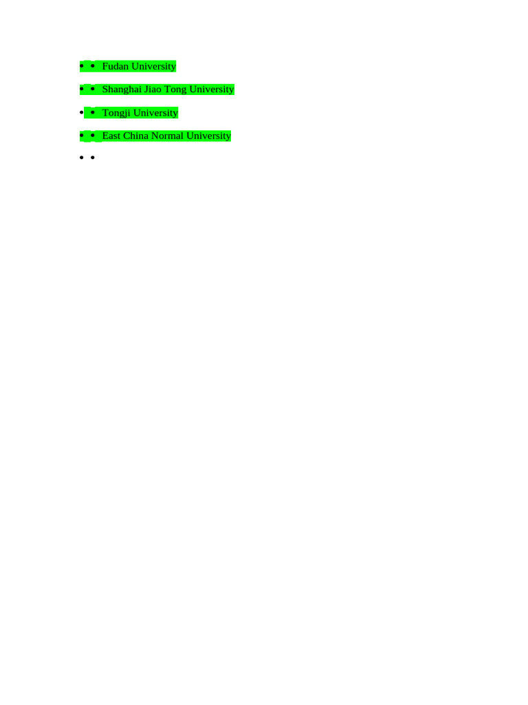 University Lists | PDF