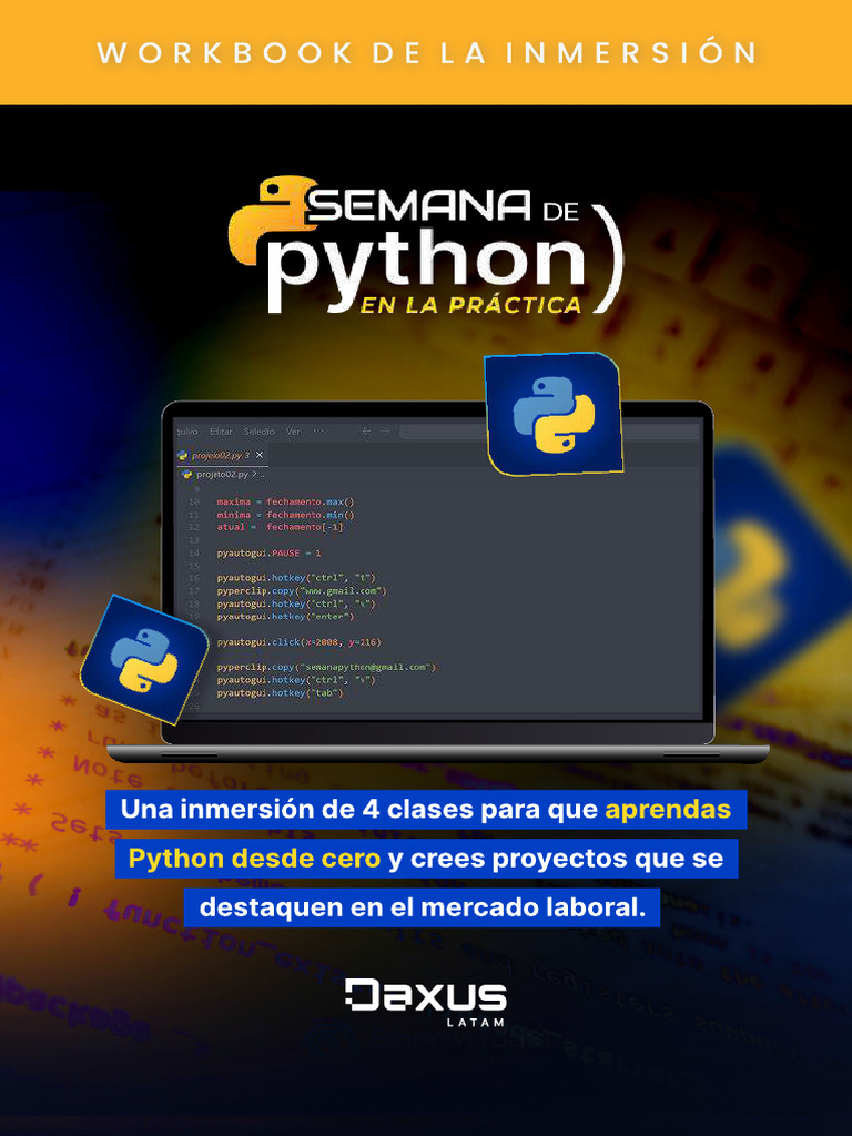 Workbook de La Inmersión - Daxus Latam | PDF | Python (lenguaje de ...