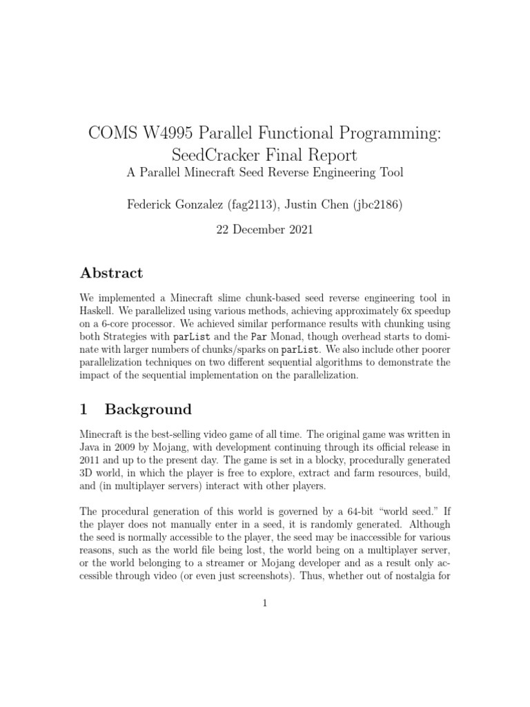 Seed Cracker | PDF | Parallel Computing | Computer Engineering