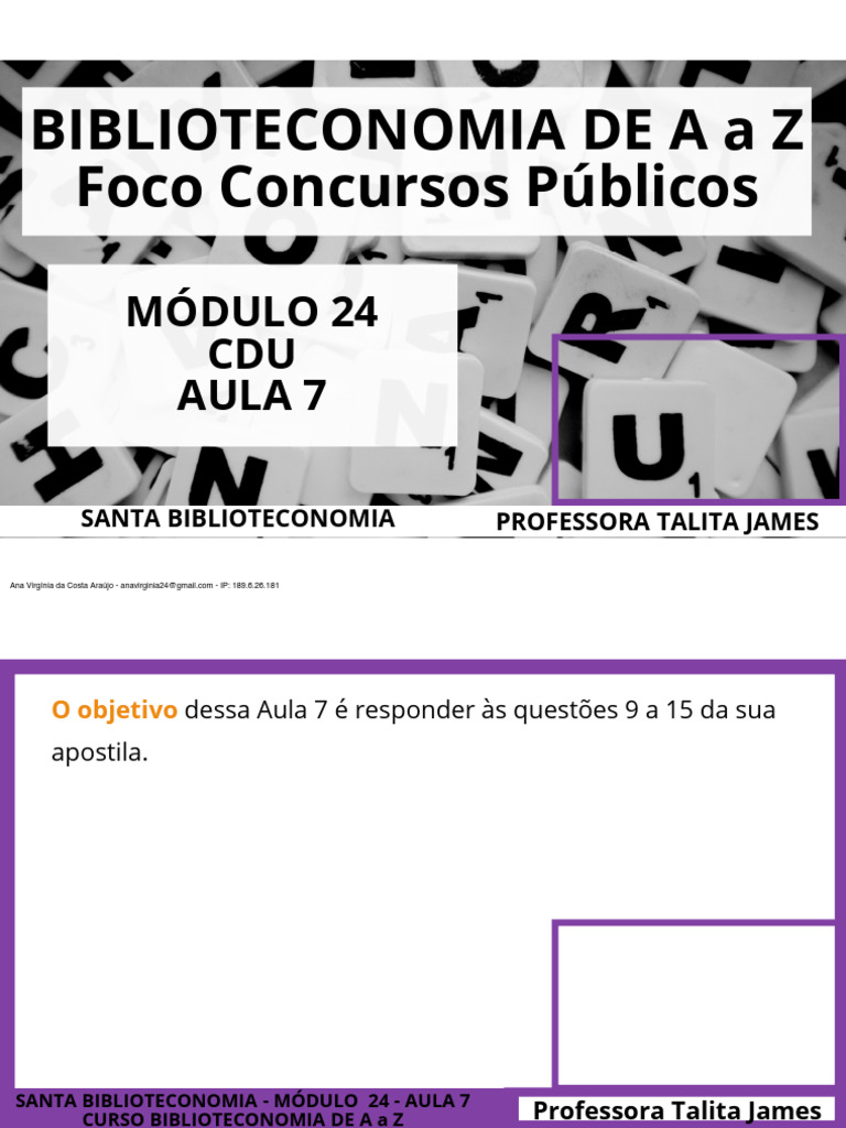 Slides Módulo 24 - Aula 07 | PDF