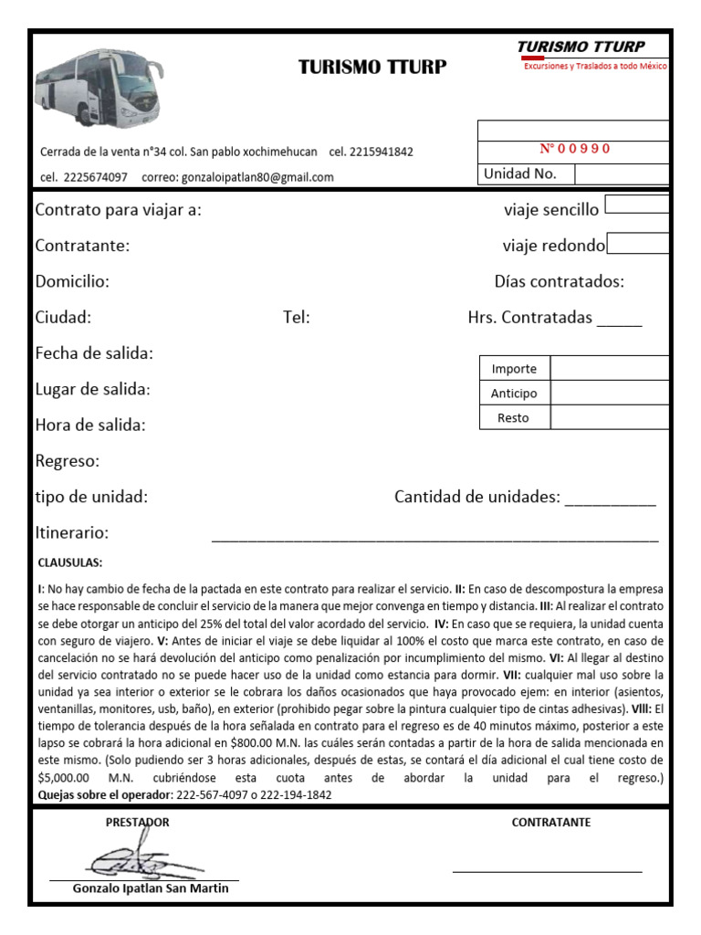 Machote Contrato | PDF