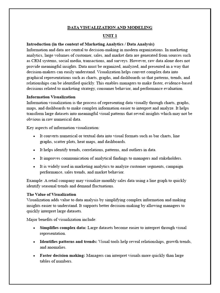 Data Visualization and Modeling | PDF