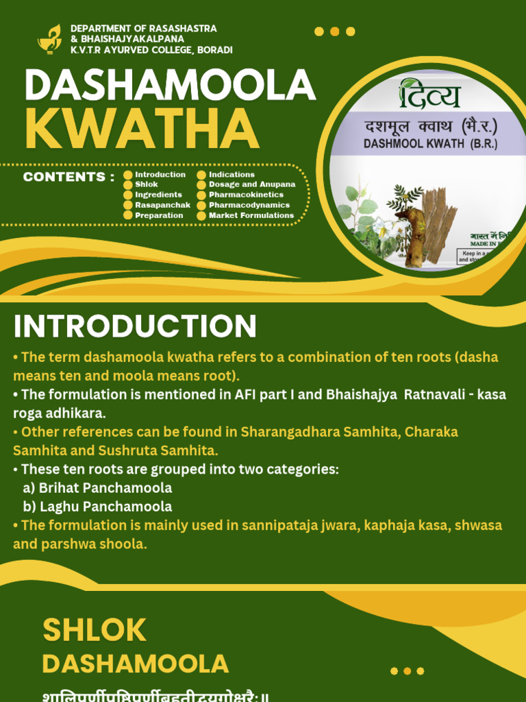 Dashamoola Kwatha by Shiv Suramwar | PDF | Excretion | Inflammation