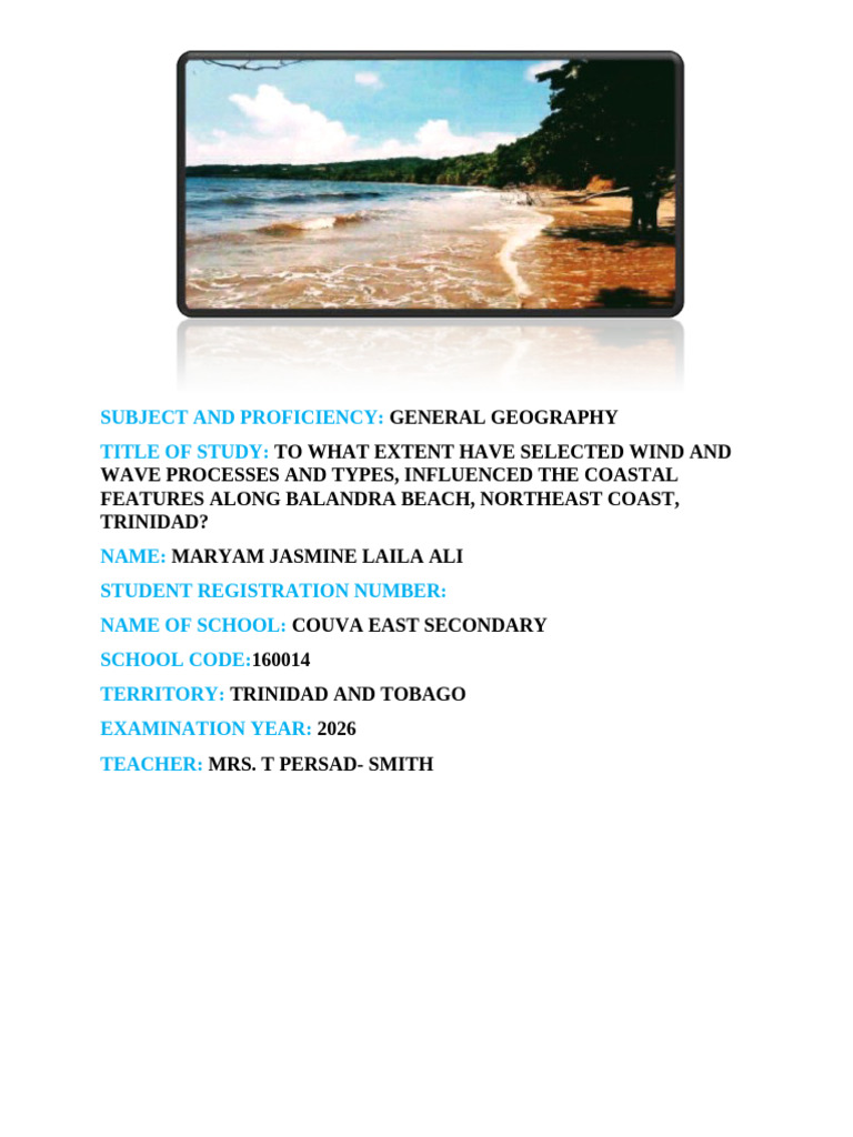 Geography SBA 2 | PDF