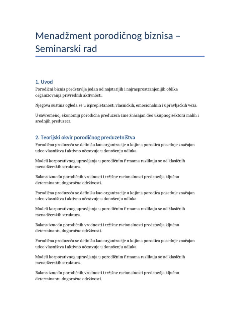 Seminarski porodicni_biznis_ | PDF
