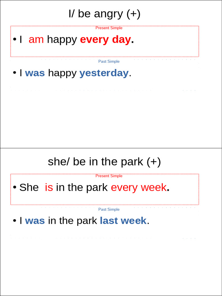 Presnt Simple Past Simple | PDF