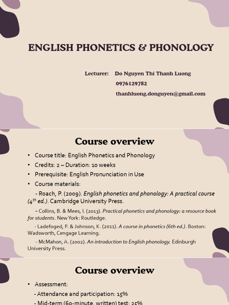 Lecture 1 (Updated) | PDF | Speech | Phonetics