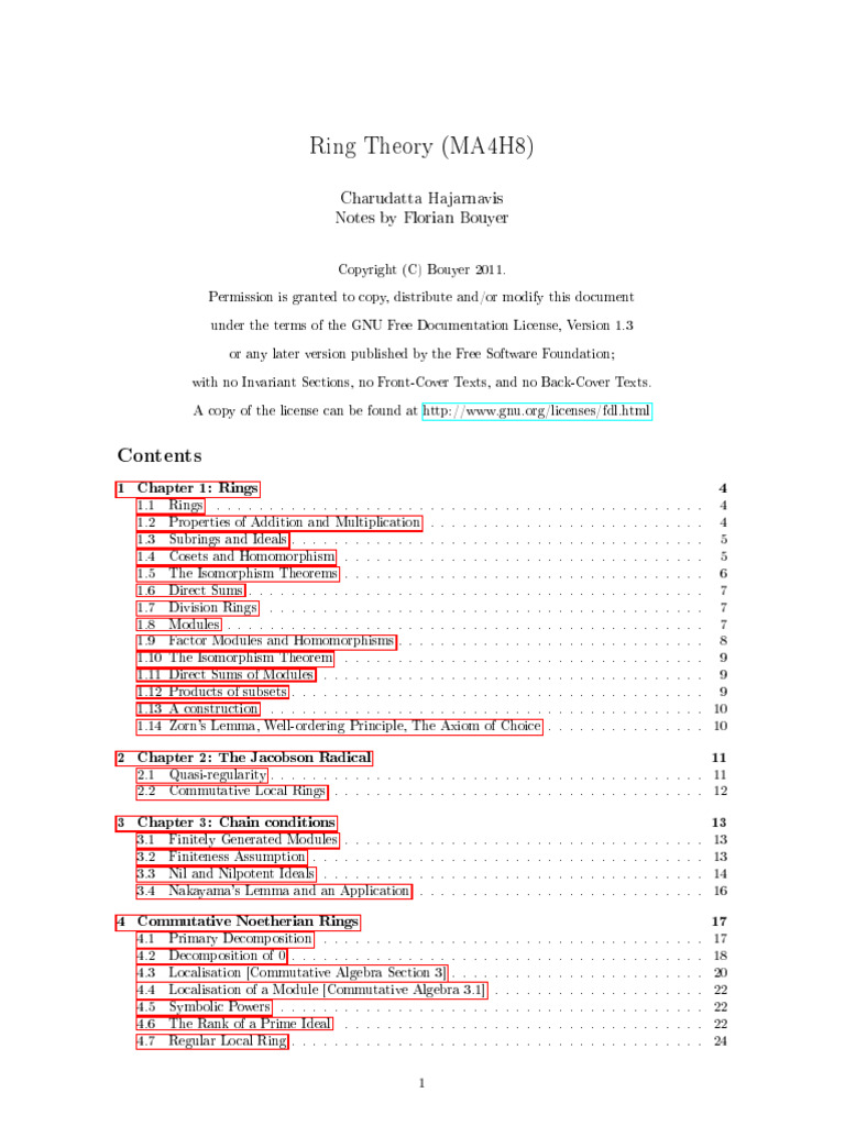 Ring Theory | PDF