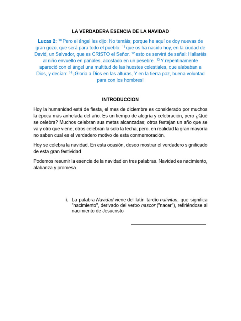 La Verdadera Esencia de La Navidad | PDF | Navidad | Natividad De Jesus