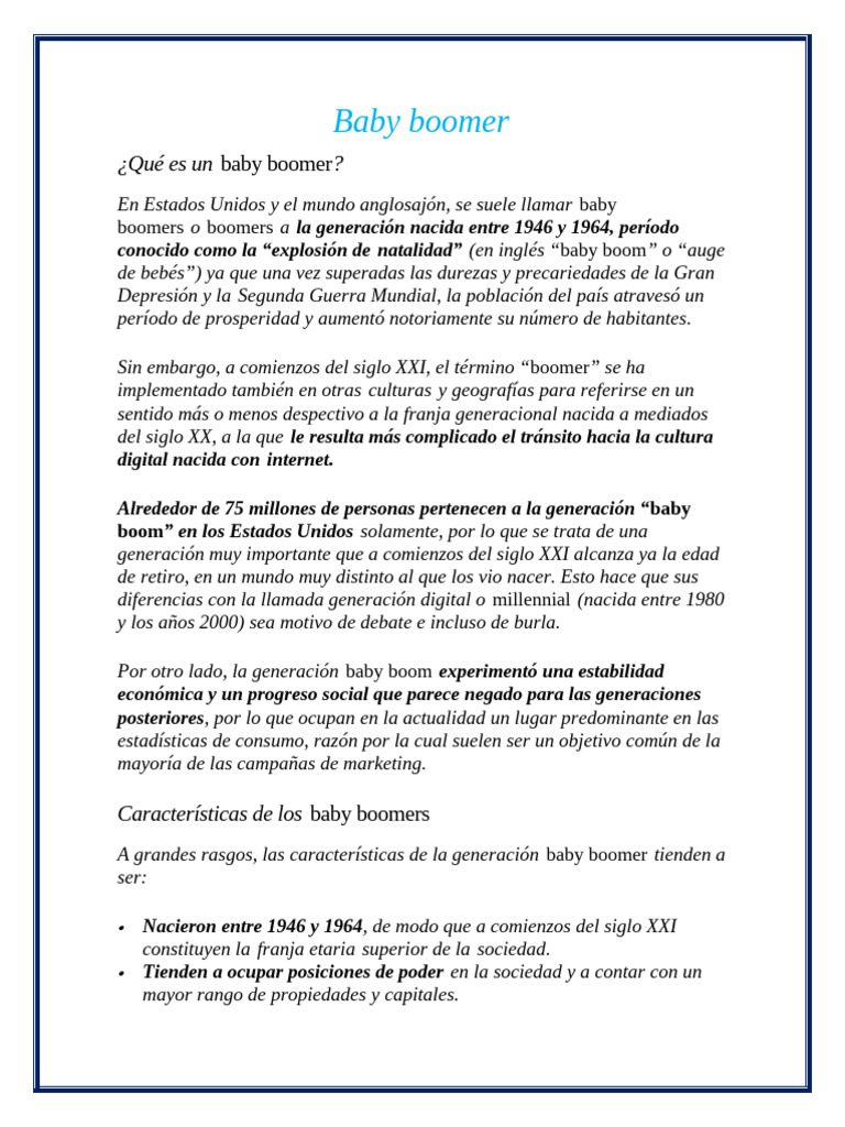 Baby Boomers | PDF