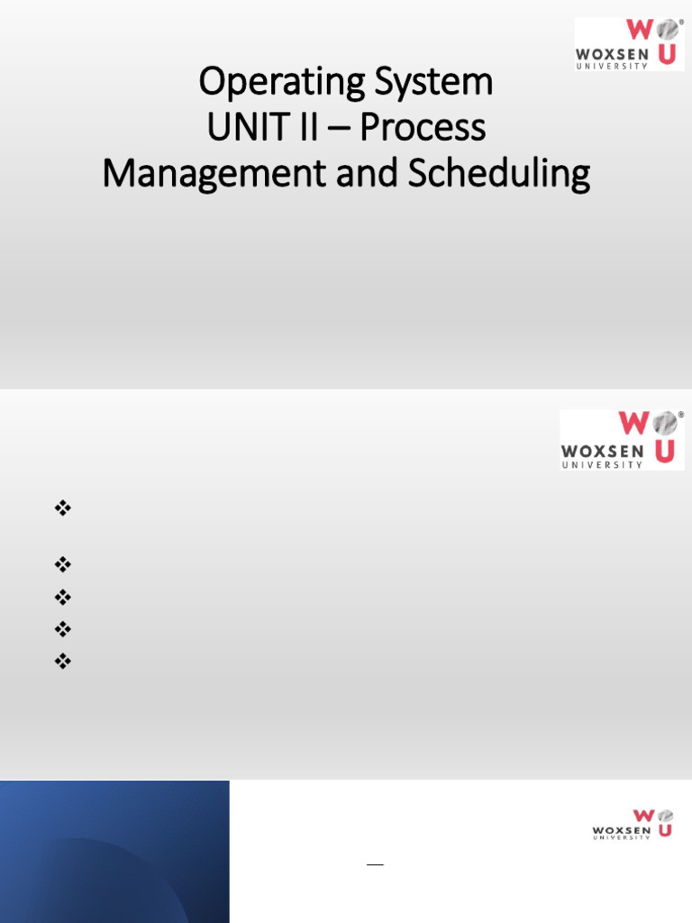OS UNIT-2 Ver 2 | PDF | Thread (Computing) | Scheduling (Computing)