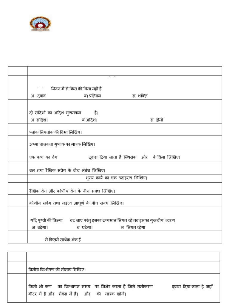 Physics Set A | PDF