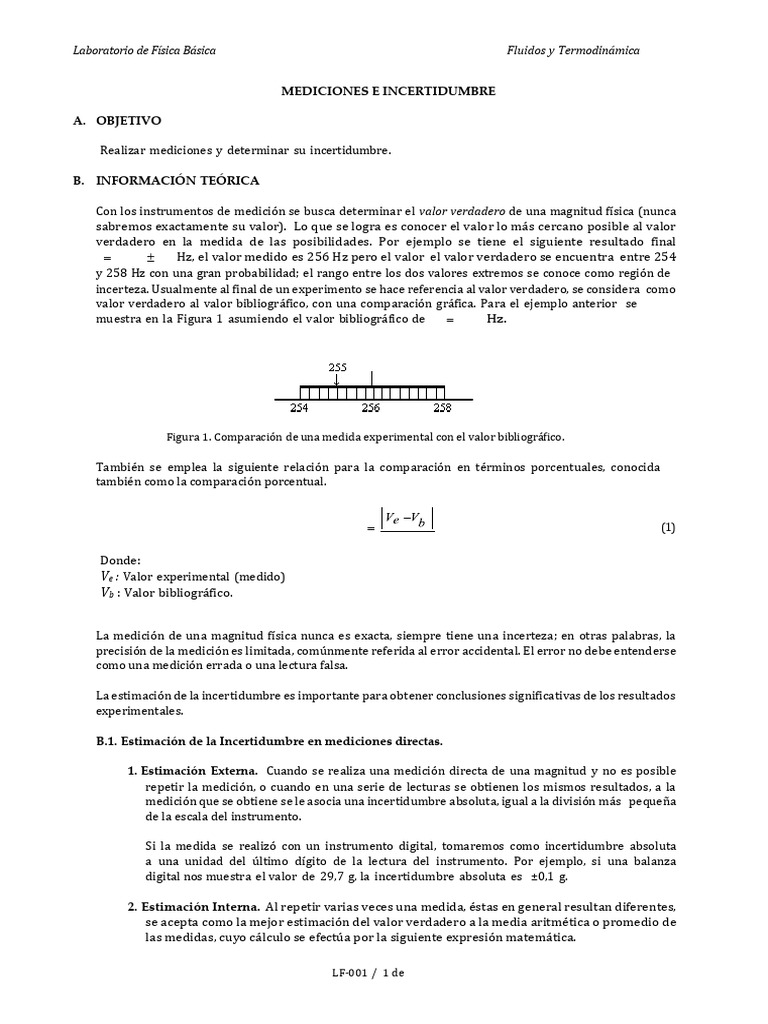 Practica Laboratorio Fisica Mediciones e Incertidumbre | PDF | Medición ...