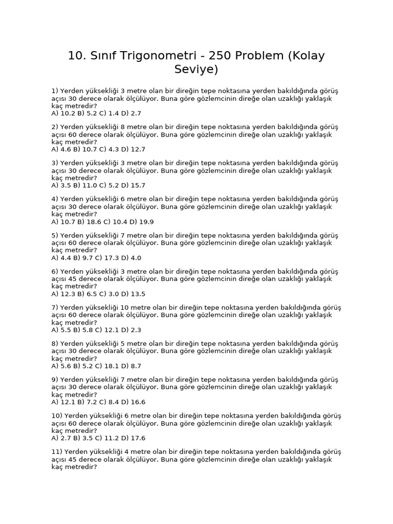 Trigonometri 250 Problem Fixed | PDF