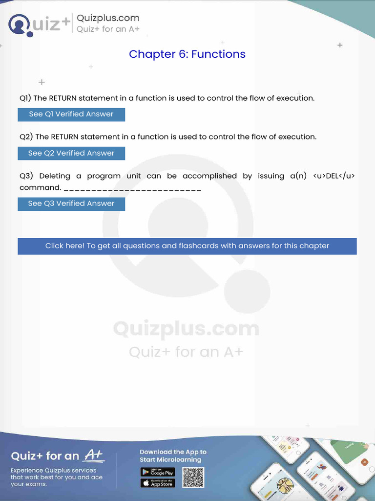 The Return Statement in A Function Is Used To Control The Flow of ...